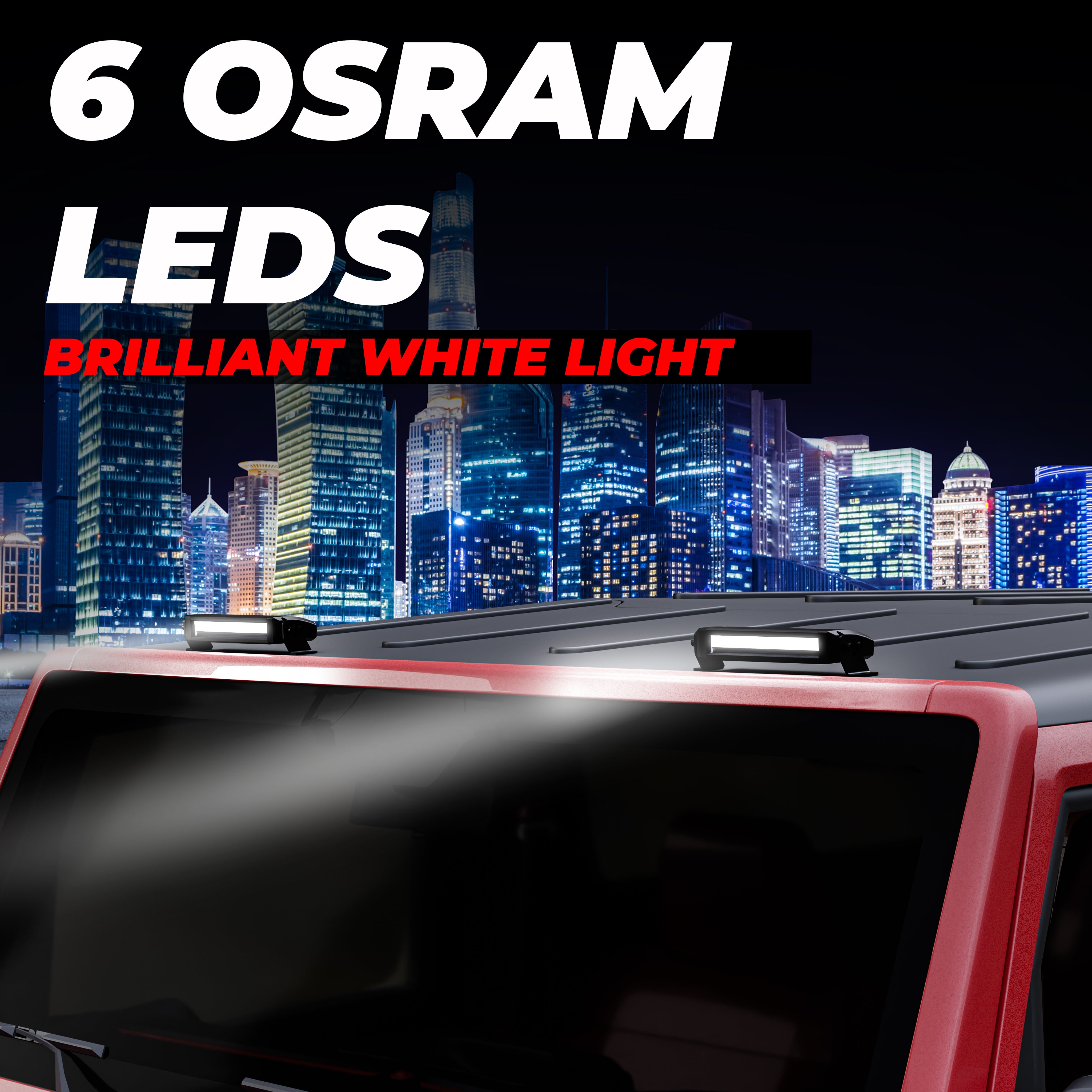 Barado 6 Inch Single Roof LED Light Bar | 30W | RGB Lights