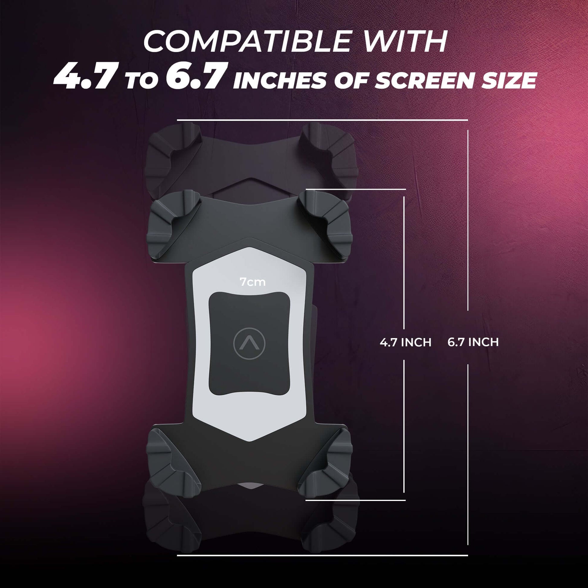 JCBL ACCESSORIES Bike Mobile Holder, High Stablized Design, Shock-Absorbing Silicone Pads, Strong Grip, Metallic Frame for 4.7 to 6.7 inch Mobiles (SL01) | COMPATIBLE WITH 4.7 10 6.7 INCHES OF SCREEN SIZE
