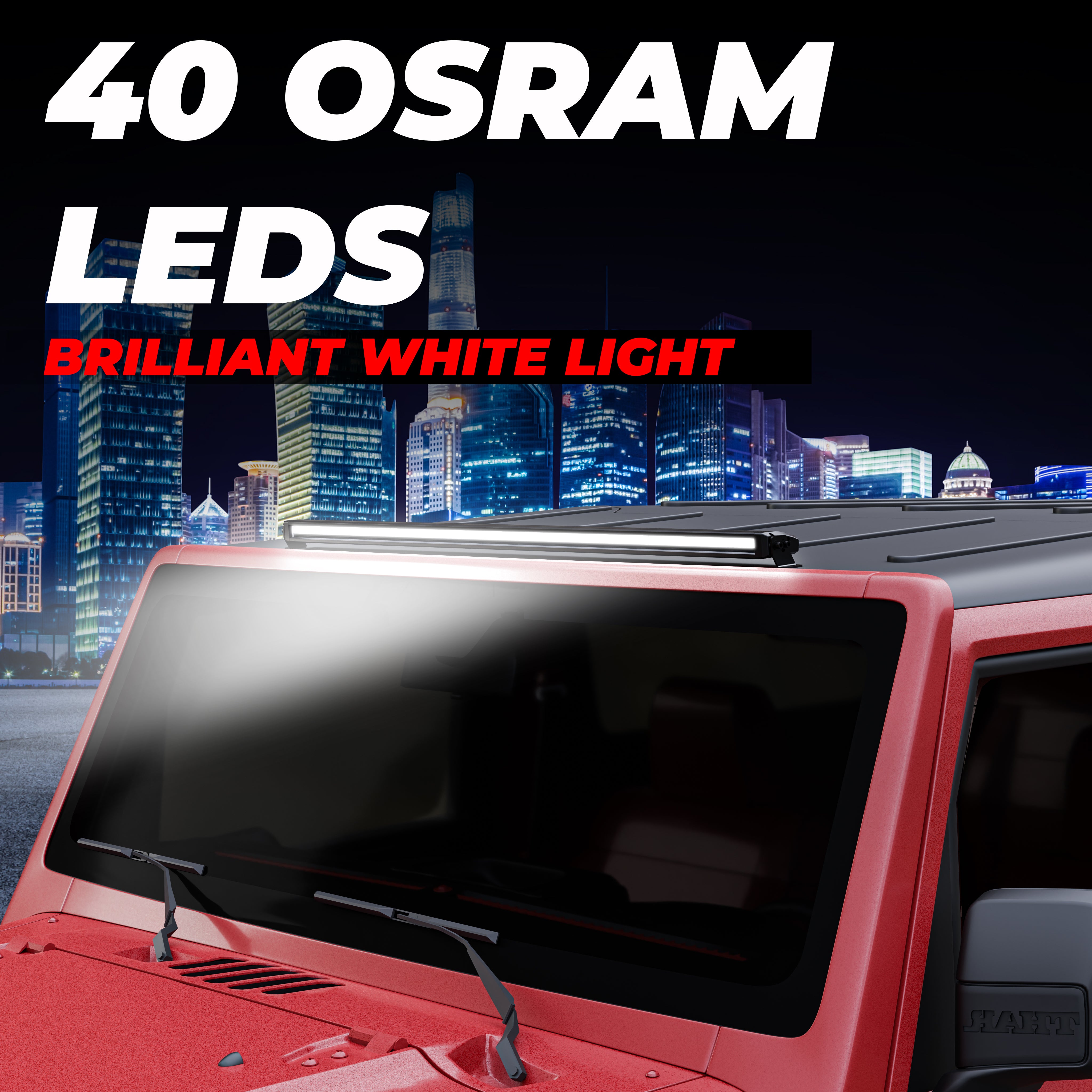 Barado 40 Inch Single Roof LED Light Bar | 200W | RGB Lights