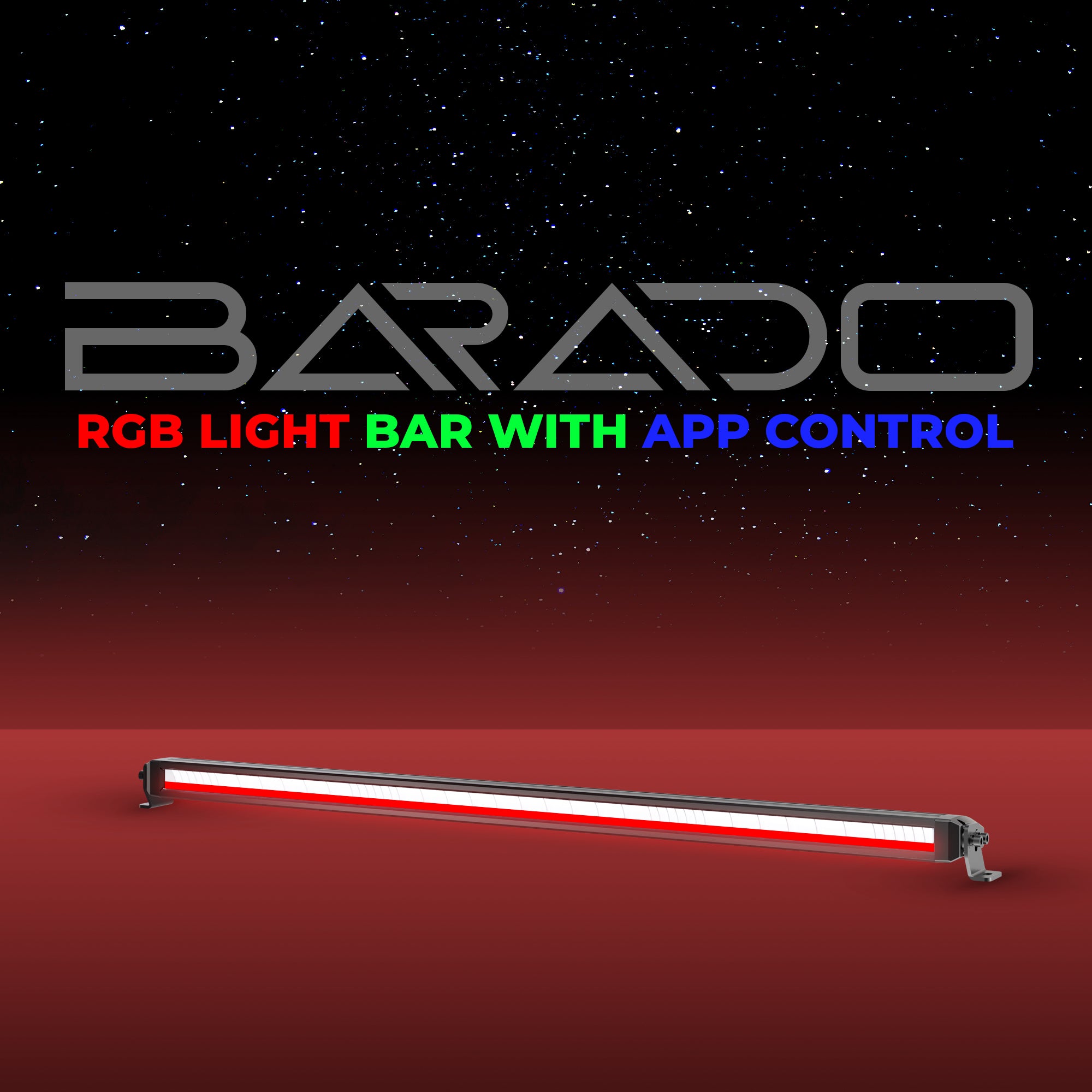 Barado 40 Inch Single Roof LED Light Bar | 200W | RGB Lights