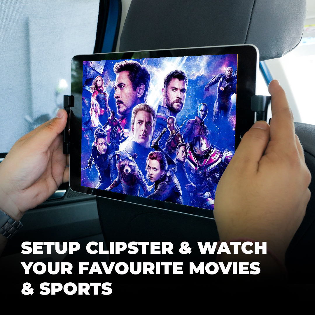 JCBL Accessories Clipster | Tablet Holder | ‘SETUP CLIPSTER & WATCH YOUR FAVOURITE MOVIES '& SPORTS
