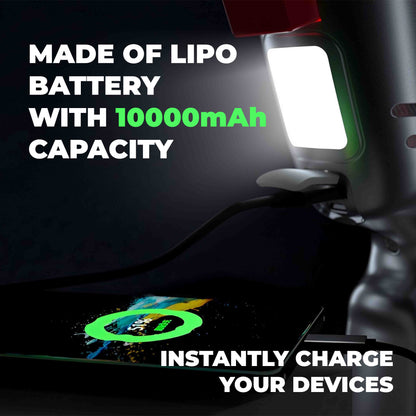JCBL ACCESSORIES Young Guns Road Side Assistant 10,000mAh 4-in-1 Kit, Combo of Vacuum Cleaner, Jump Starter and SOS Light(10 Caliber) | MADE OF LIPO  BATTERY  - WITH 10000mA CAPACITY | “INSTANTLY CHARGE | YOUR DEVICES