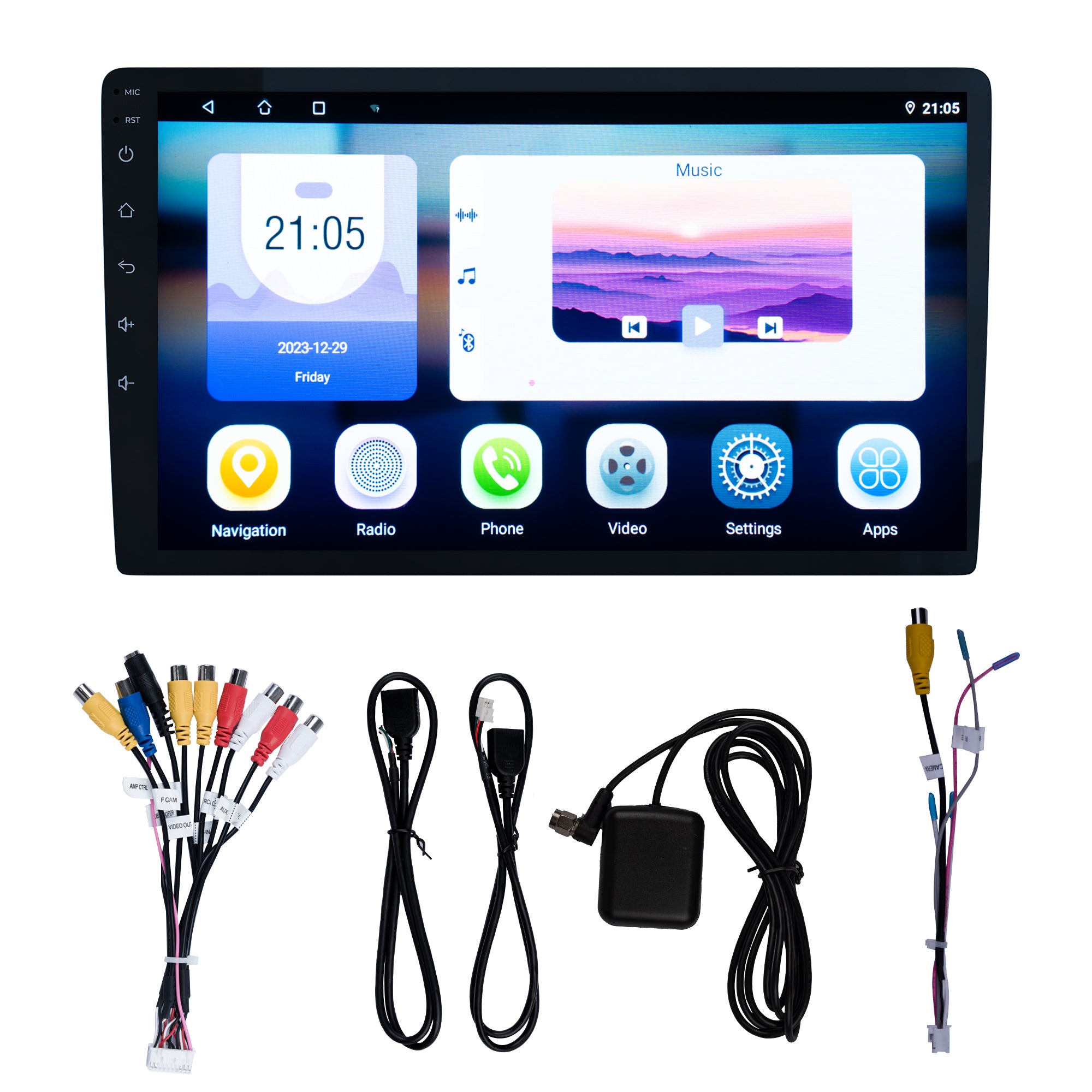 Nexus Drive 64GB/4GB 9" Android Car Stereo/Media Player for car, GPS, HD Screen, DSP, Supports Wireless Carplay & Android Auto, Double Din (Free Screen Protector)