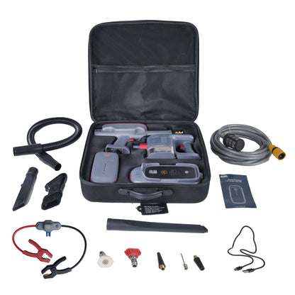 JCBL ACCESSORIES Young Guns Road Side Assistant 16,000mAh 5-in-1 Kit, Combo of Vacuum Cleaner, Tyre inflator, Pressure Washer, Jump Starter and SOS Light(16 Caliber)| 