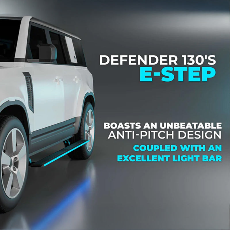 Land Rover Defender 130, 2020+ Electric Side Step with RGB Lights & App Control