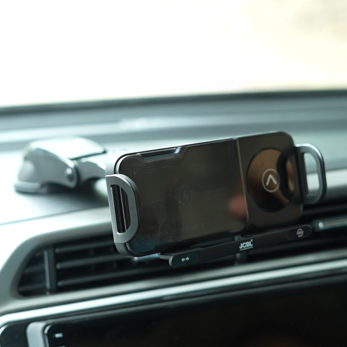 Crystal Watt 2.0 - 15W Fold Phone Wireless Car Charger – Dual Coil Fast Charging Air Vent Mount | Rotating Phone Holder for Samsung Z Fold & More