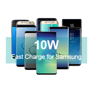 Choetech 10W Fast Wireless Charger for Qi Wireless charging Supported Mobiles, T511-S,| 10W Fast Charge For Samsung